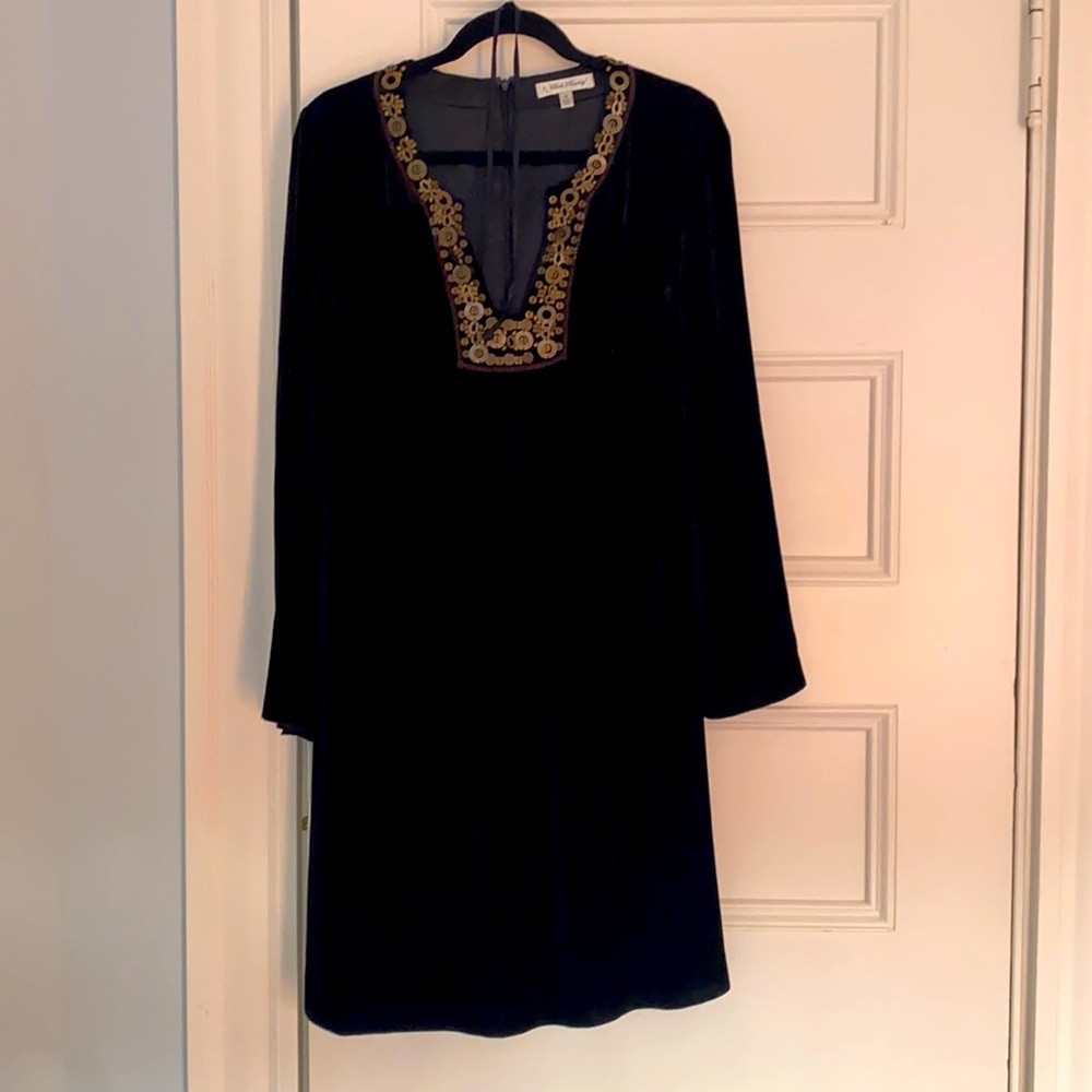 Beth bowled silk velvet dress